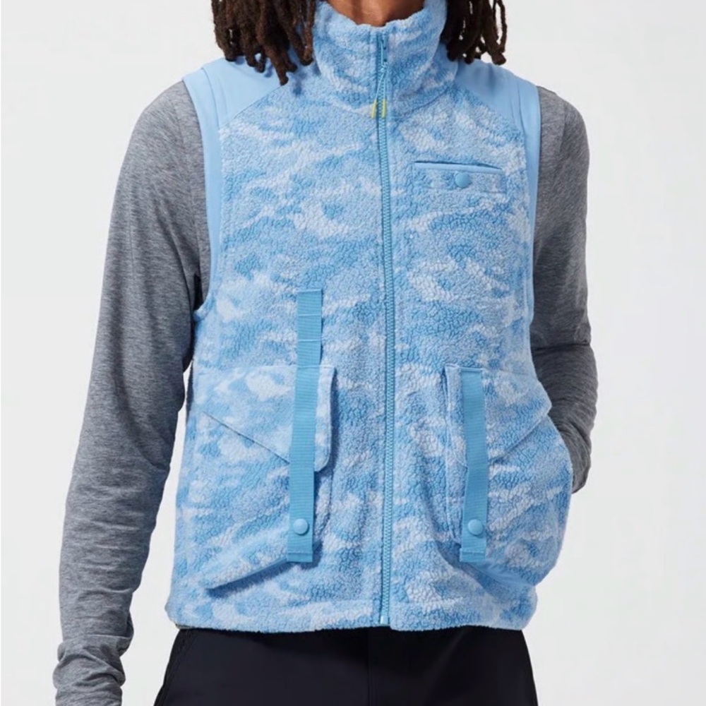 Outdoor Voices Morning Blue Primo Fleece Athletic Vest XS